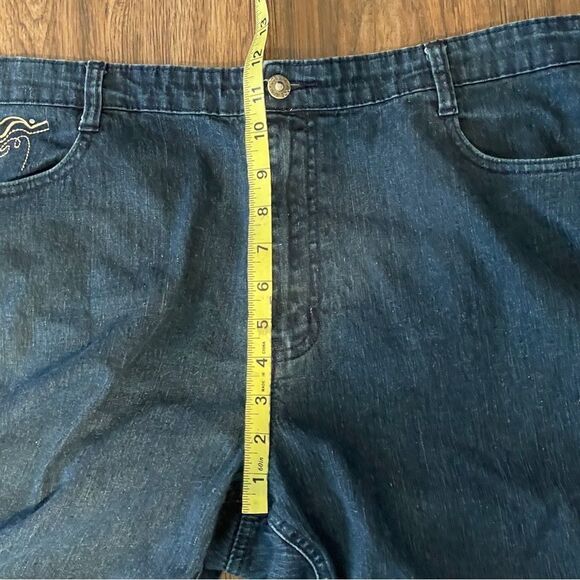 Vintage Y2K COS Cosmopolitan Jeans Stretchy Jeans Blue With Gold Embroidery 20W - Picture 8 of 13